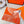 SCARF 180 CM IN FIRE ORANGE MIX WHITE CASHMERE