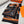 Square Scarf 140CM Black Mix Orange White Cashmere And Silk