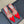 alaia mule 90 optic red heart lambskin