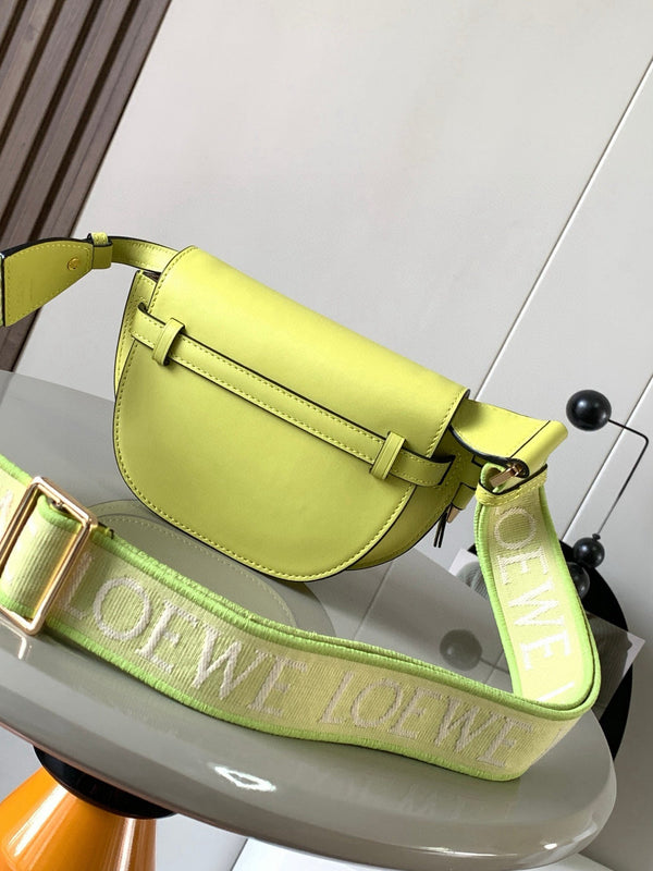 Loewe Mini Gate Dual Bag Lime Green Calfskin