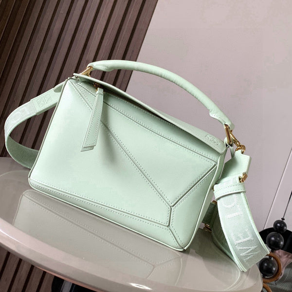 Loewe Puzzle Bag 24cm Light Mint Green Soft Nappa Calfskin