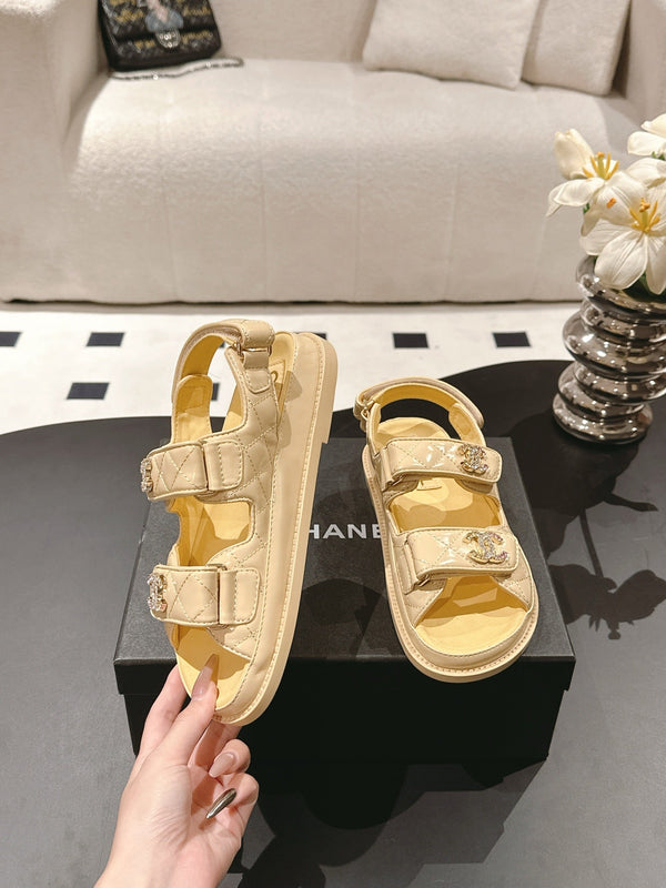 cc 25p dad sandal yellow leather 237560