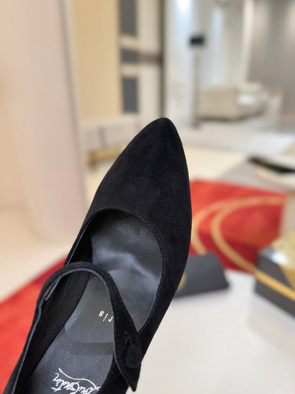 CL Pump 8.5cm Black Suede 825371