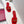 VT Moon Slides in Leather Red Cowhide 292859