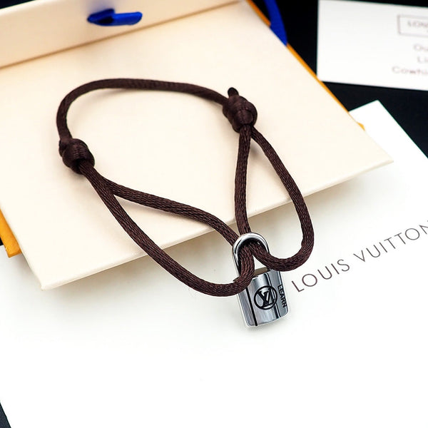 Silver Lockit Bracelet Chocolate