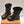 RUBY FLAT ANKLE BOOT IN BLACK CALFSKIN AND MONOGRAM NYLON