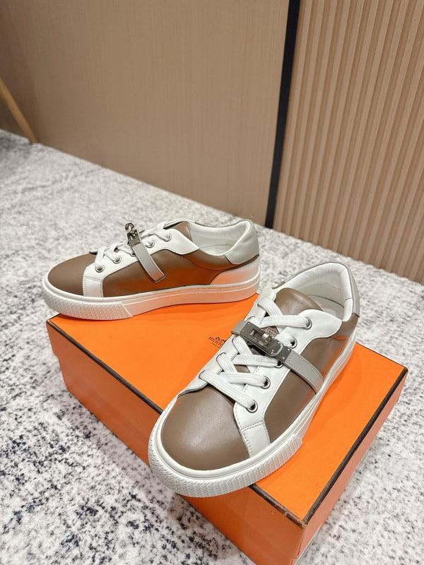 HM Casual Sneakers Black Buckle Black Leather