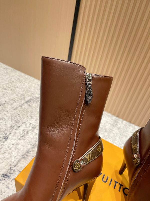 LV Legacy Ankle Boot 80mm Brown Cowhide 480590
