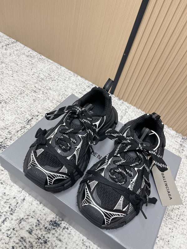 Balenciaga Sneaker Mesh Lace-up Black Fabric 534176