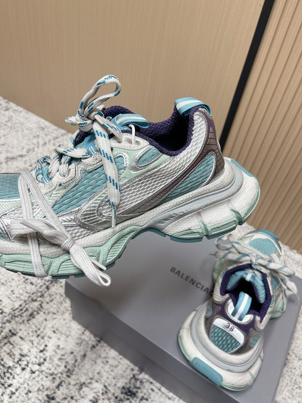 Balenciaga Sneaker Mesh Lace-up Light Blue Fabric 534179