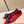 Miu Pointed-Toe Ballet Flats Red Sheepskin 591566