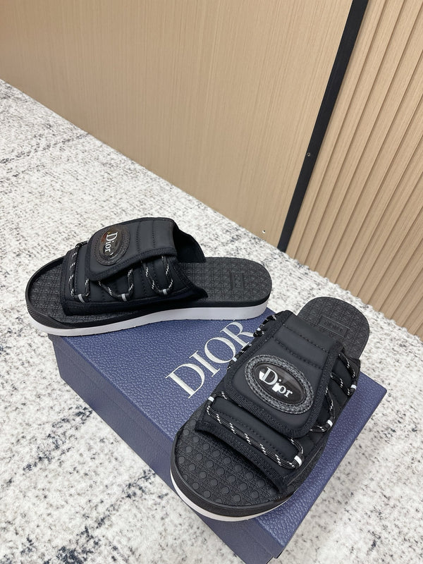 CD Men's Alpha Sandals Black Rubber Fabric 752391