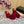 ALAIA PLATFORM WEDGE IN JAM PURPLE VELVET WITH HEART EMBROIDERED