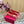 Ballerina In Toile Iconographe 20mm In Red Mix Beige Cotton Canvas And Lambskin 102832