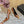 ORANGE GEM-STUDDED HIGH PUMPS IN BRONZE BROWN PATENT CALFSKIN