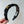 BLACK FABRIC HAIRBAND WITH GOLD LOGO 124699
