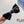 BOW HAIRPIN IN BLACK AND WHITE TRIM COTTON 406022