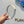 HAIR BAND IN WHITE COTTON ATTACHED PEARL CHAIN 418900