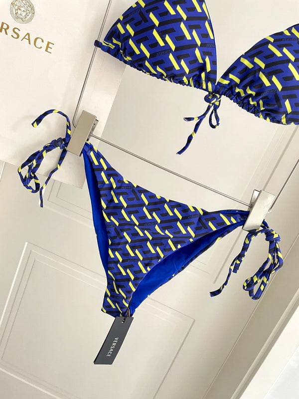 Versace Two-Piece Bikini Blue Colorful 201828