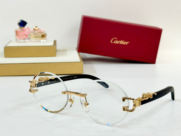 PANTHÈRE ROUND FRAME SUNGLASSES CT0561S IN METAL