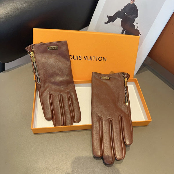 GLOVES IN CHOCOLATE BROWN LAMBSKIN 432687