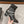 CC LOW CUT BOOTS IN BLACK STRETCH LAMBSKIN AND GROSGRAIN WITH PEARL CHAIN