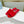 PRA TRIANGLE HEEL SATIN SLIPPERS CRIMSON