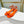 PRA TRIANGLE HEEL SATIN SANDALS BRIGHT ORANGE