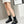 CC 26s Combat Sock Boots Black Calfskin Ribbed Knit 924507