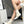 CC 26s Combat Sock Boots White Calfskin Ribbed Knit 924506