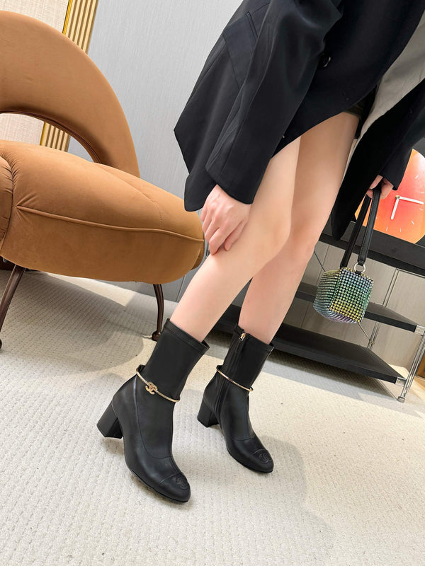 CC Cruise 25/26 Ankle Boot 6cm Black Calfskin 924512