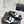 CC 25s Double C Buckle Half-Length Slippers Black White Calfskin 557702