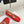 MM6 26s Tabi Mary Jane Ballerina Flats Red Leather 991569