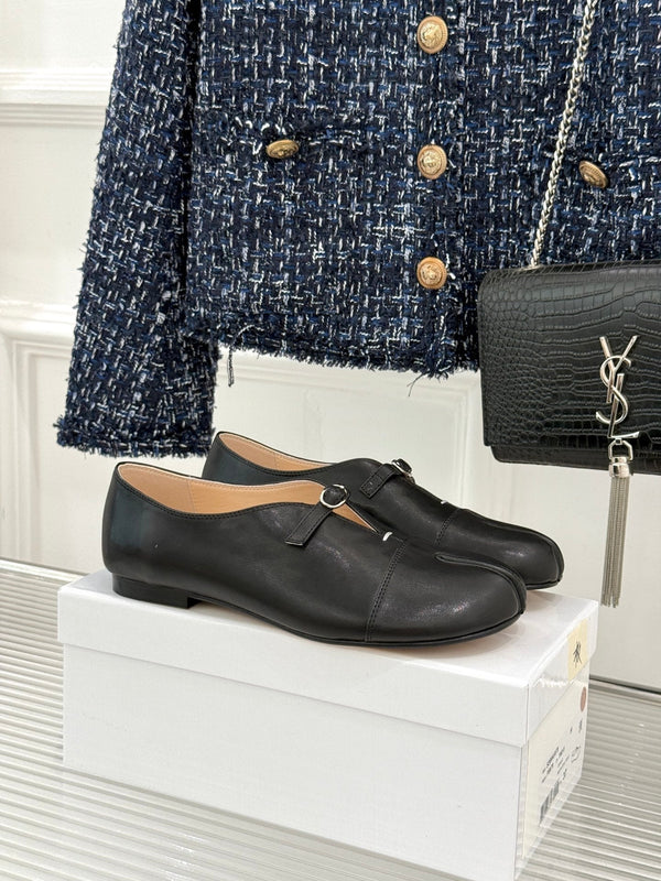 MM6 26s Split-Toe Mary Jane Black Leather 991576