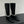 CC High Boots Black Bow Tie Cowhide