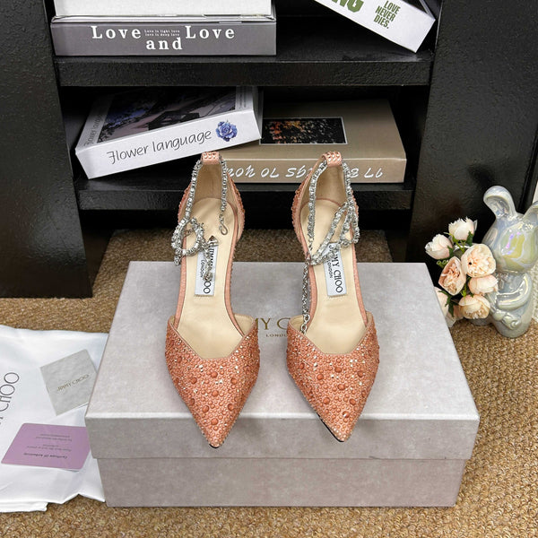 Jimmy 26 Stevie Pump 9cm Pink Crystal Leather 681911