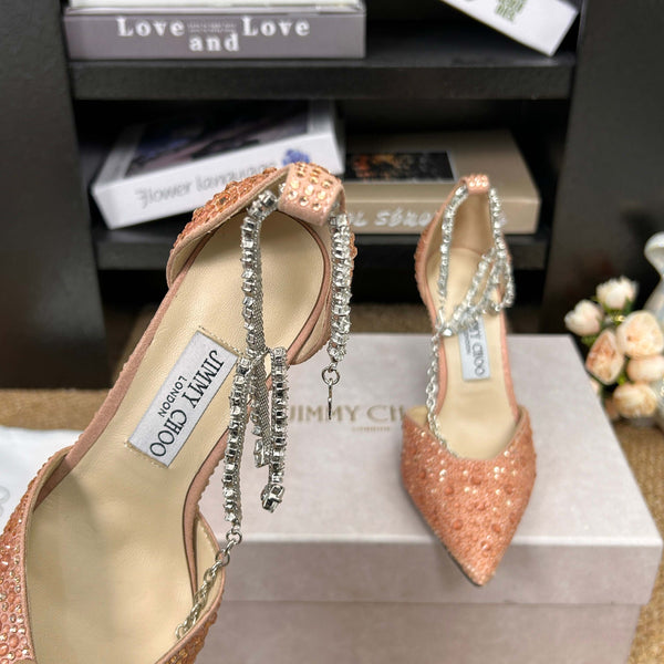 Jimmy 26 Stevie Pump 9cm Pink Crystal Leather 681911
