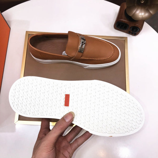 HM Men's Game Slip-on Loafer Brown Cowhide 473159
