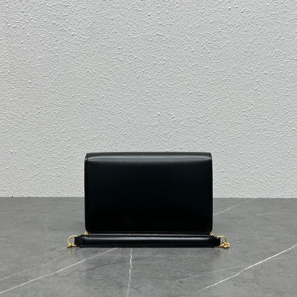 Celine WOC Triomphe Black Cowhide