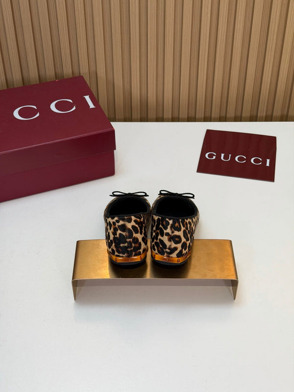 GG 26s Ballerina With Bamboo Flats Leopard Horsehair 997174
