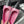 CC 26s Ballet Flat Black Pink Leather 681963