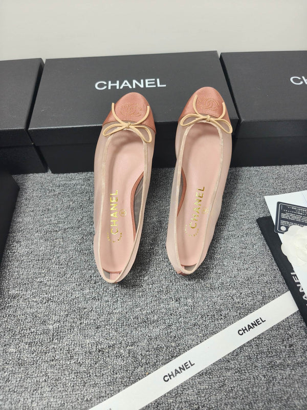 CC 26s Ballet Flat Pink Mesh Fabric Sheepskin 681979