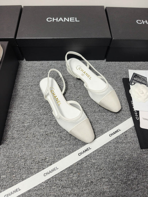 CC 26s Slingback 20 White Mesh Fabric Sheepskin 682002