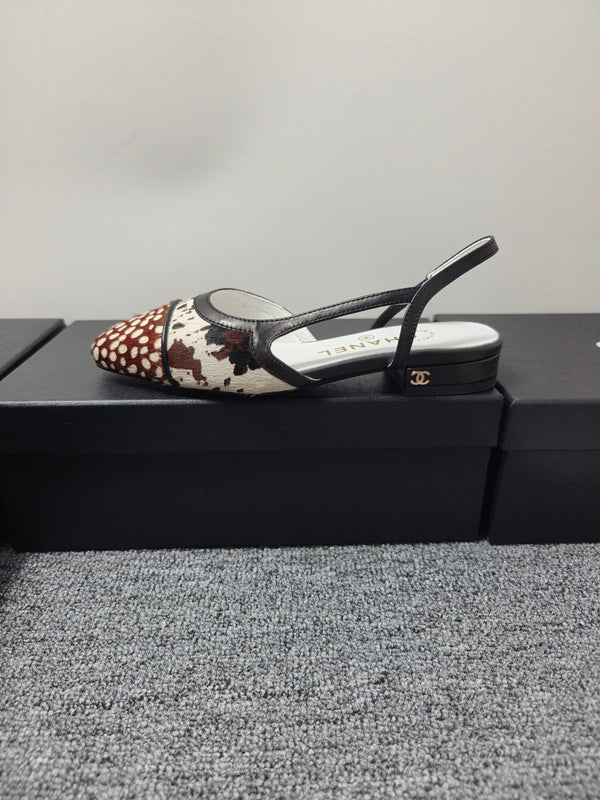 CC SS 2026 Slingbacks Flat White Black Brown Calfskin Lambskin