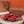Summer Charms Sandals in Red Suede Maroon Lambskin
