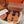 Summer Charms Sandals in Red-Orange Suede Maroon Lambskin