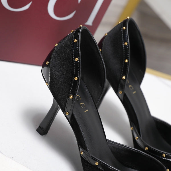 GG 26s Savoy Pumps Black Lambskin Velvet 961244