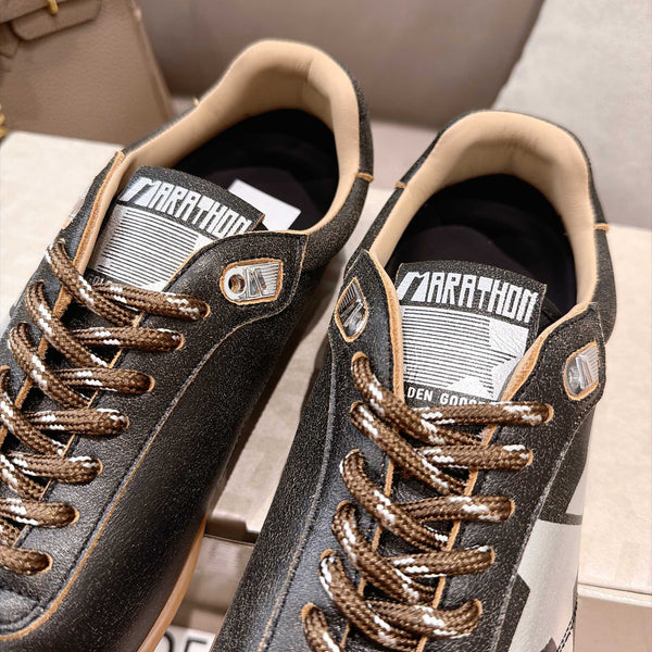 GGDB Sneakers Dark Brown White Star Leather 983563