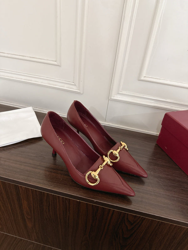 GG Boulevard Pumps 7.5cm Burgundy Leather 888855