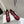 HIGH MARY JANE SHOES IN GARNET RED PATENT CALFSKIN